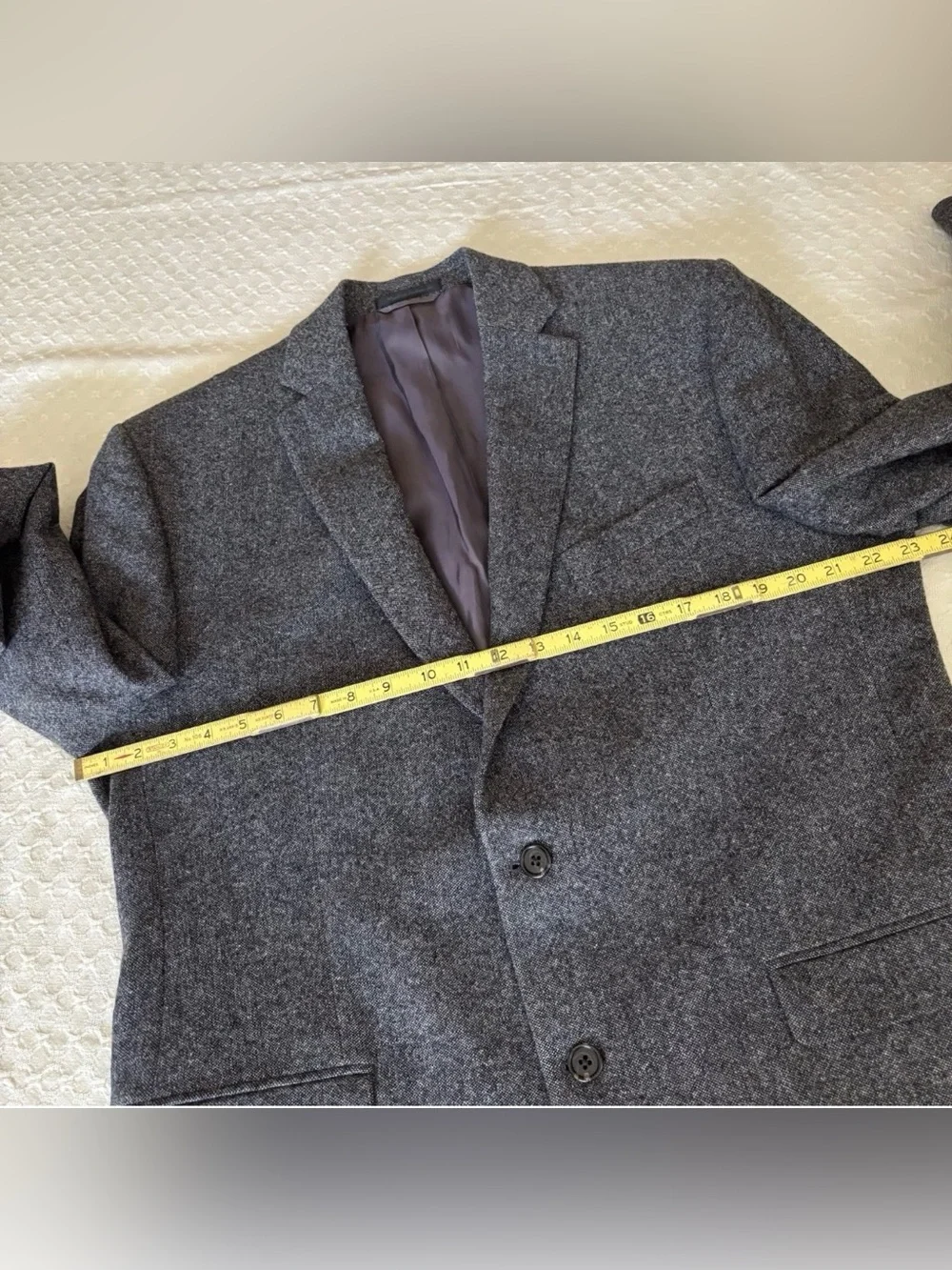 Lauren Ralph Lauren Charcoal Gray Sport Coat with Brown Elbow Patches